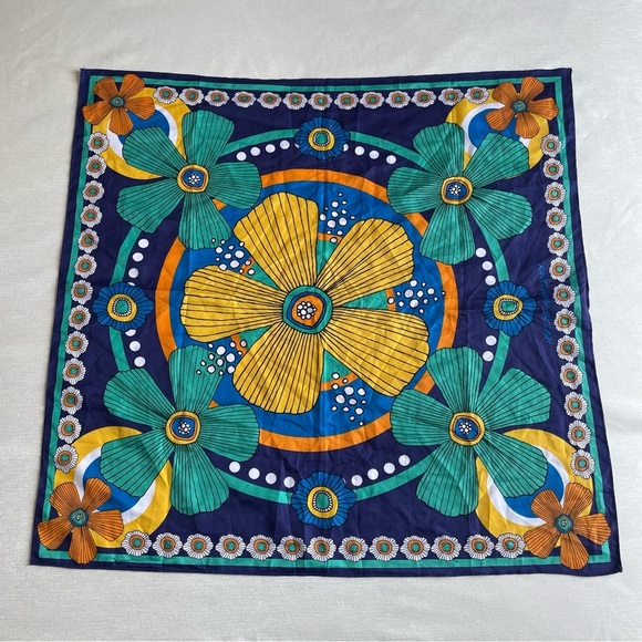 Vibrant Floral Square Scarf - Picture 1 of 5